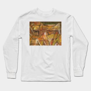 Windy Autumn - Section of Art Pastel Abstract 2 Long Sleeve T-Shirt